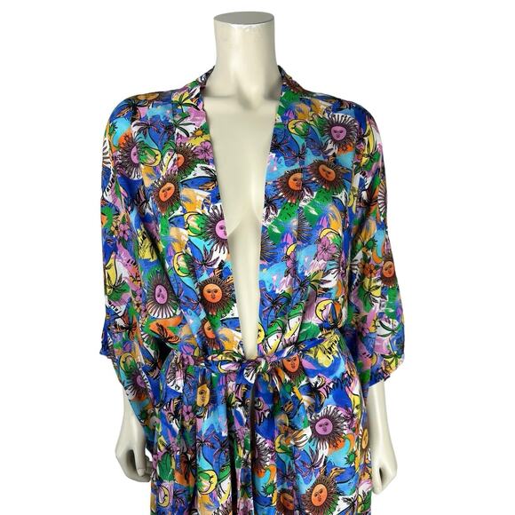 NEW Kulani Kinis Floral Print Swim Coverup One Size Wildflower Sun Lexi Hidalgo - Picture 4 of 12